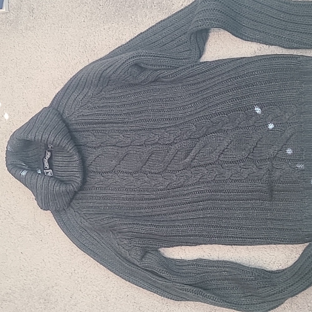 Jou Jou Charcoal Turtleneck Sweater